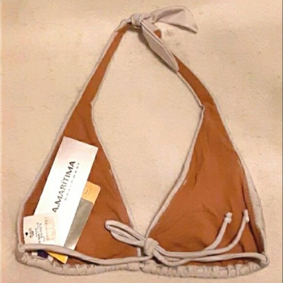 Cia Maritima Beachwear Silver Green & Purple Verde Tanga Bikini Set Size M - Picture 4 of 15